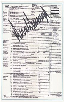 Donald Trump Signed Copy of 2005 Tax Return (JSA)